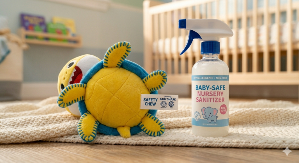 Durable and safe squeaky dog toys for households with small children.