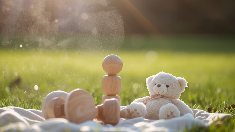 Natural sun-drying and disinfecting process for various baby toys.